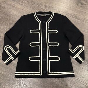 Chic Black and White Cardigan by Lybirra, Women’s XS